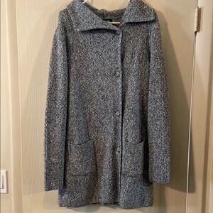 Lands’ End Gray Knit Cardigan